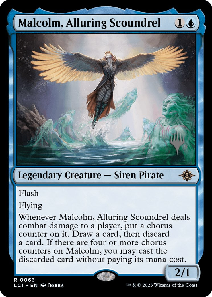 Malcolm, Alluring Scoundrel (Promo Pack) [The Lost Caverns of Ixalan Promos] MTG Single Magic: The Gathering    | Red Claw Gaming