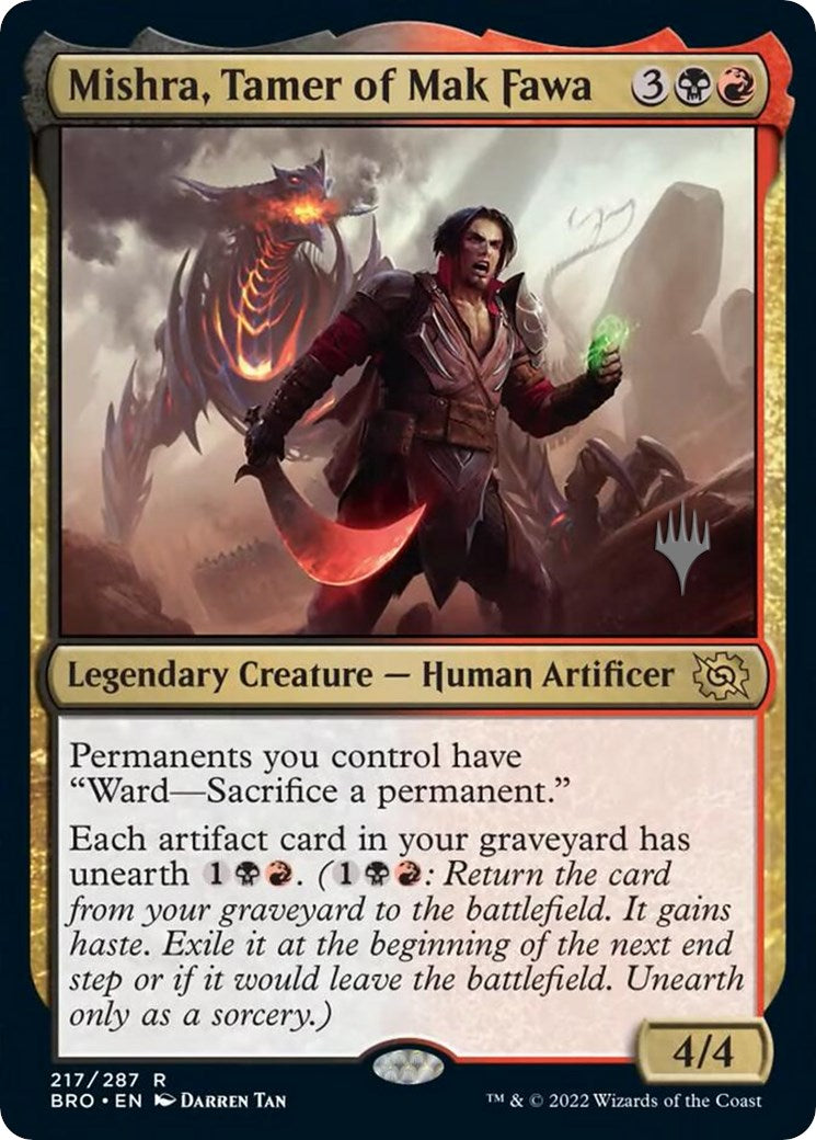 Mishra, Tamer of Mak Fawa (Promo Pack) [The Brothers' War Promos] MTG Single Magic: The Gathering    | Red Claw Gaming