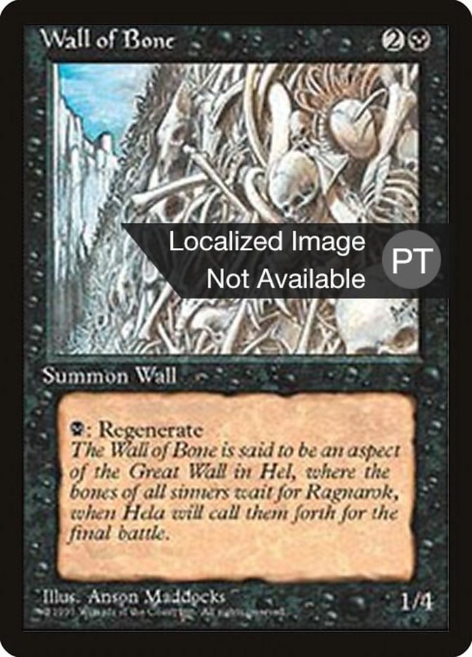 Wall of Bone [Fourth Edition (Foreign Black Border)] MTG Single Magic: The Gathering    | Red Claw Gaming