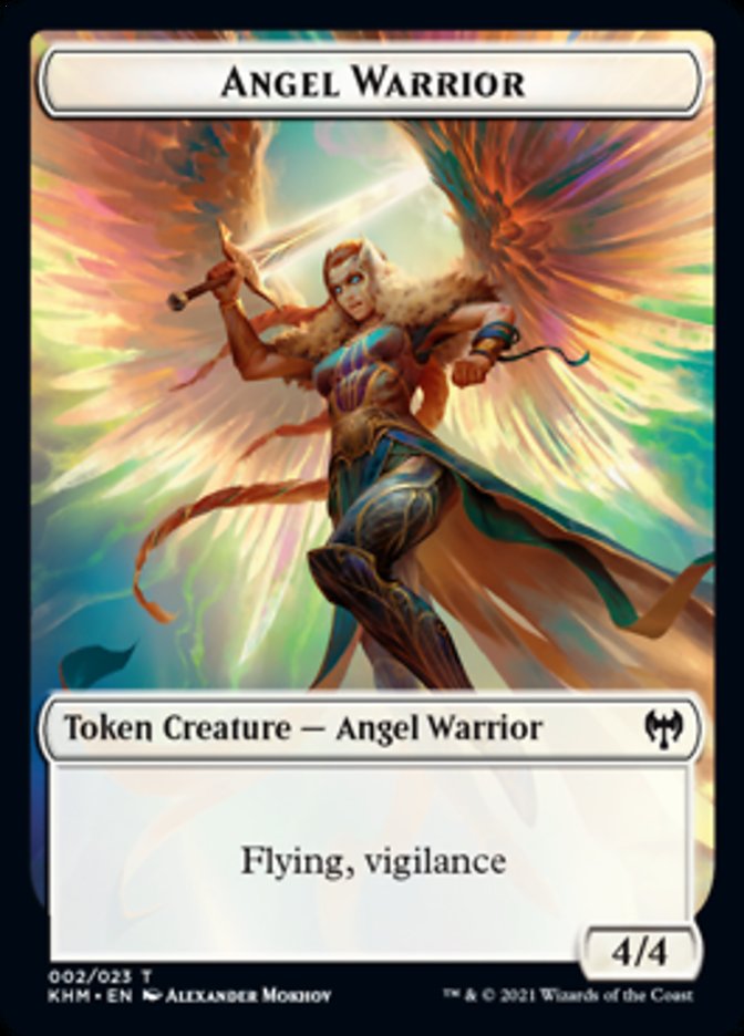 Angel Warrior Token [Kaldheim Tokens] MTG Single Magic: The Gathering    | Red Claw Gaming