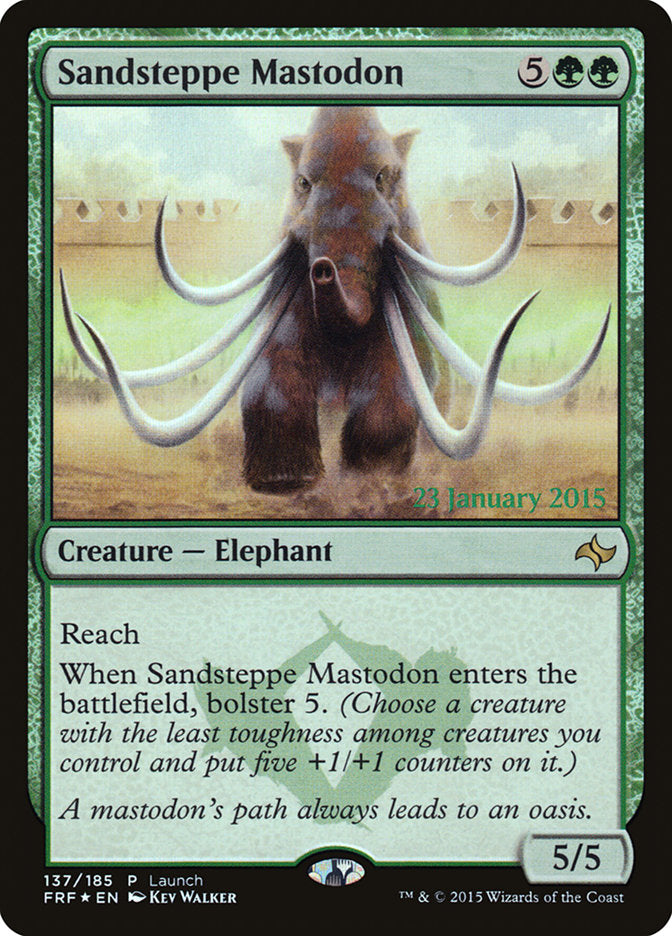 Sandsteppe Mastodon (Launch) [Fate Reforged Prerelease Promos] MTG Single Magic: The Gathering    | Red Claw Gaming
