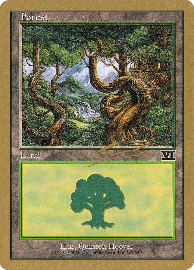 Forest (nl347) (Nicolas Labarre) [World Championship Decks 2000] MTG Single Magic: The Gathering    | Red Claw Gaming