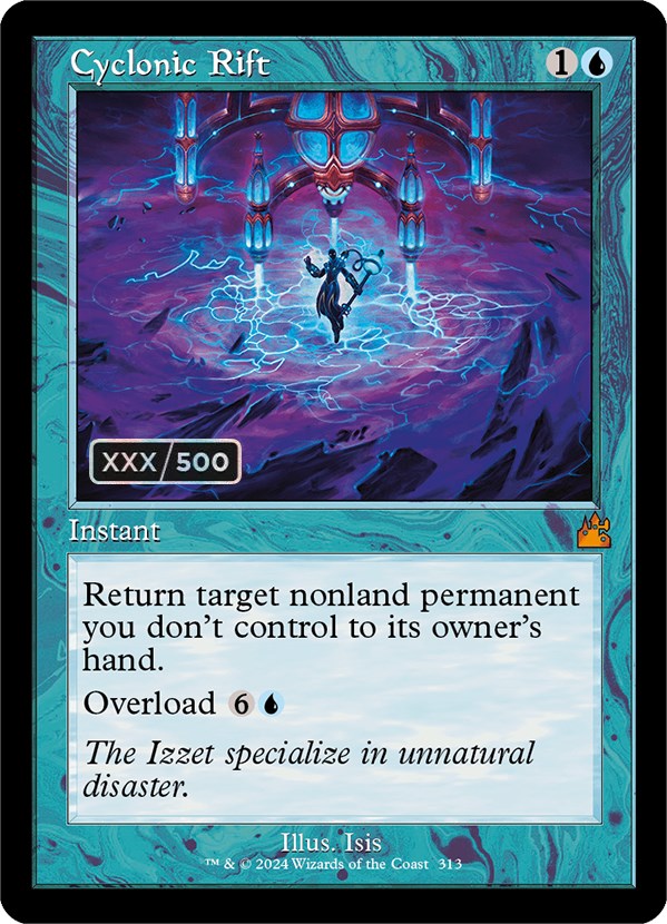 Cyclonic Rift (Retro) (Serialized) [Ravnica Remastered] MTG Single Magic: The Gathering    | Red Claw Gaming