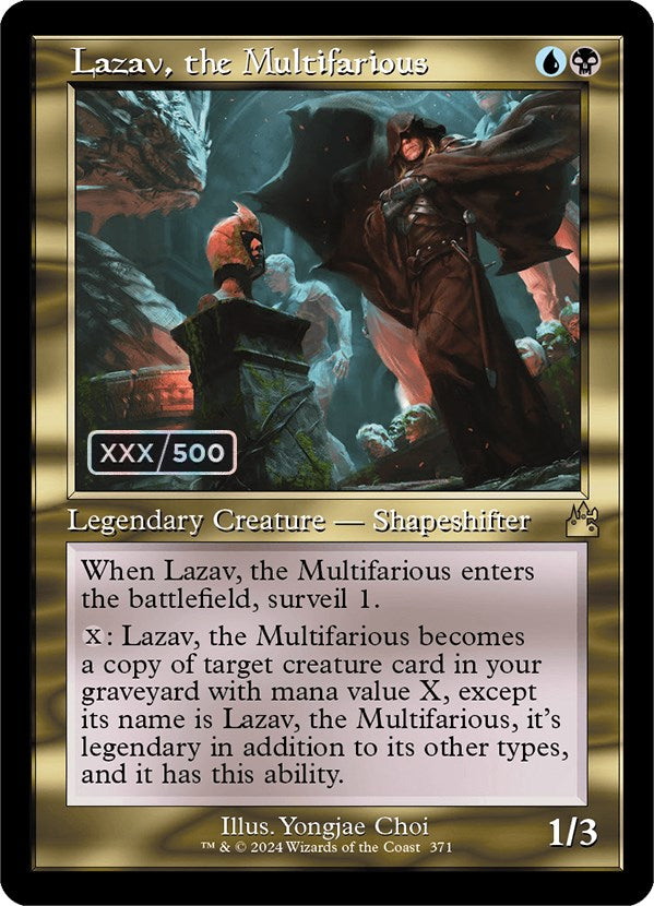 Lazav, the Multifarious (Retro) (Serialized) [Ravnica Remastered] MTG Single Magic: The Gathering    | Red Claw Gaming