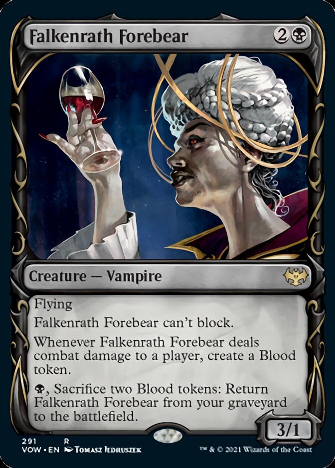 Falkenrath Forebear (Showcase Fang Frame) [Innistrad: Crimson Vow] MTG Single Magic: The Gathering    | Red Claw Gaming