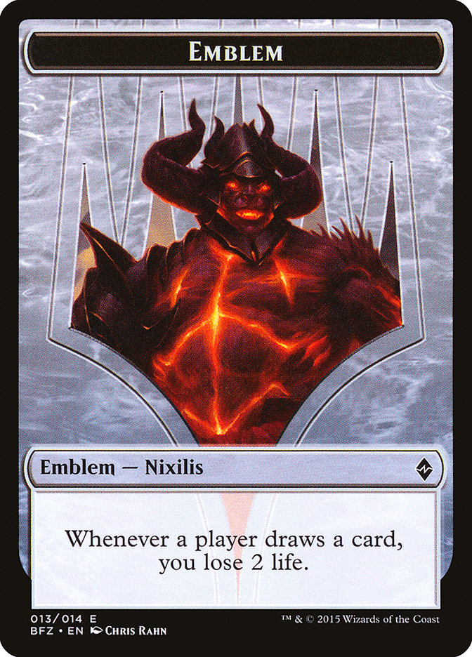 Ob Nixilis Reignited Emblem [Battle for Zendikar Tokens] MTG Single Magic: The Gathering    | Red Claw Gaming