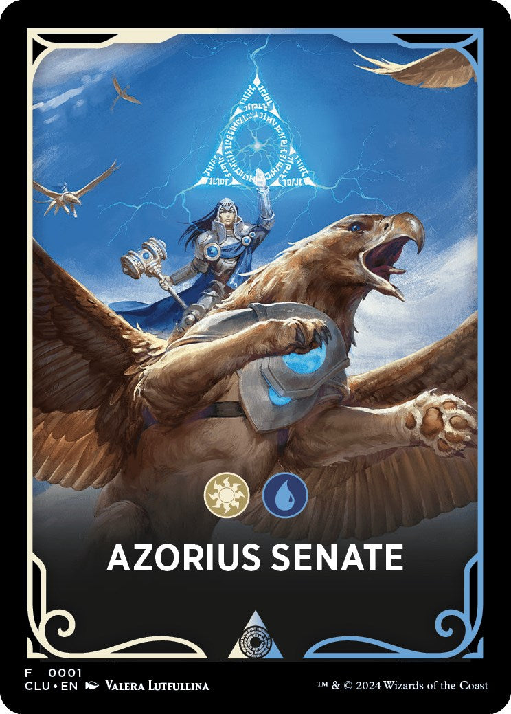 Azorius Senate Theme Card [Ravnica: Clue Edition Tokens] MTG Single Magic: The Gathering    | Red Claw Gaming
