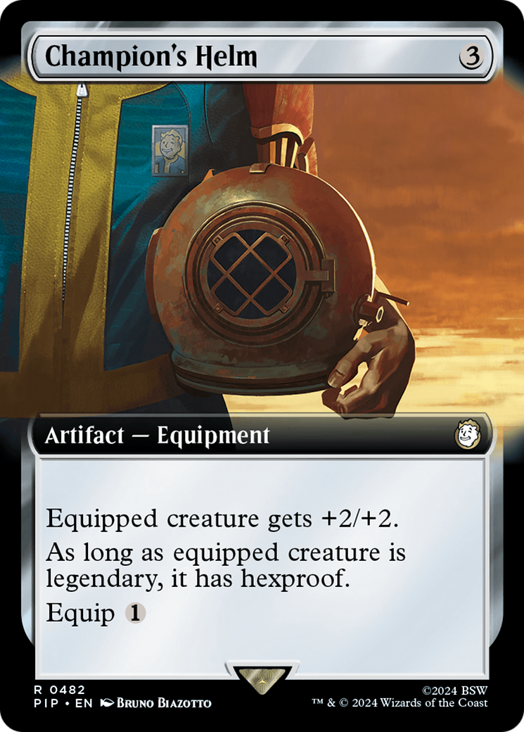 Champion's Helm (Extended Art) [Fallout] MTG Single Magic: The Gathering    | Red Claw Gaming