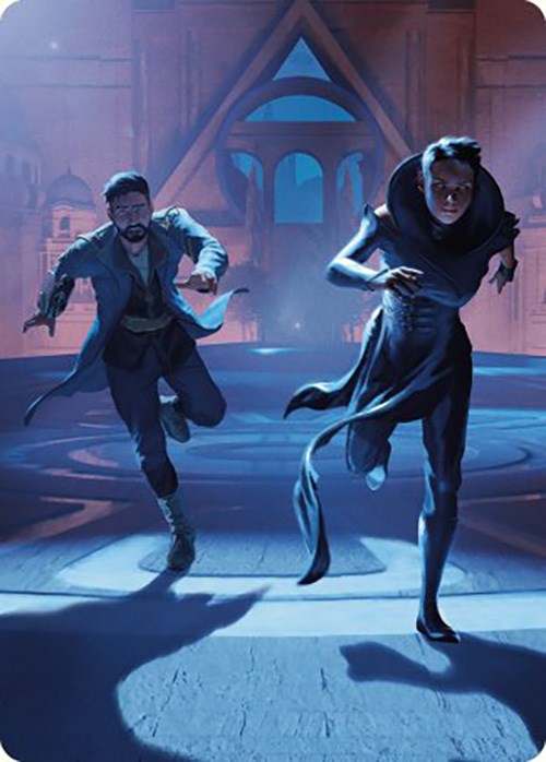 Unauthorized Exit Art Card [Murders at Karlov Manor Art Series] MTG Single Magic: The Gathering    | Red Claw Gaming