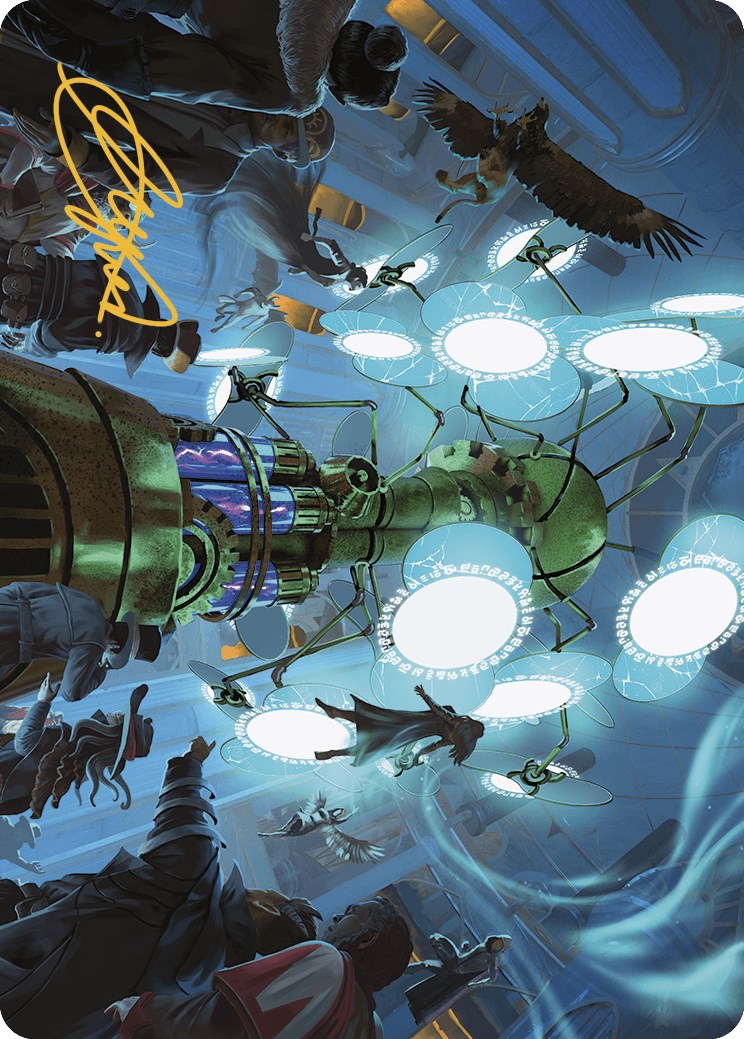 Panoptic Projektor Art Card (Gold-Stamped Signature) [Murders at Karlov Manor Art Series] MTG Single Magic: The Gathering    | Red Claw Gaming