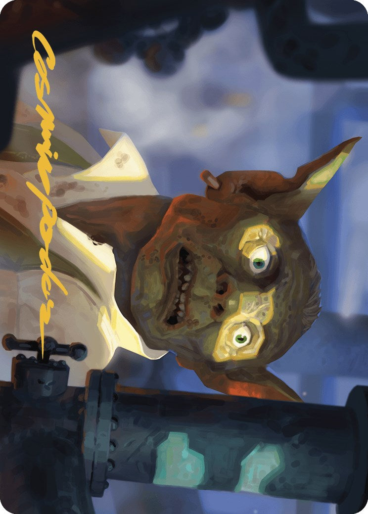 Fugitive Codebreaker Art Card (Gold-Stamped Signature) [Murders at Karlov Manor Art Series] MTG Single Magic: The Gathering    | Red Claw Gaming