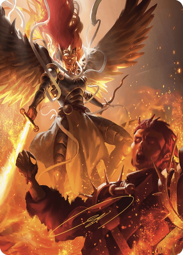 Warleader's Call Art Card (35/49) (Gold-Stamped Signature) [Murders at Karlov Manor Art Series] MTG Single Magic: The Gathering    | Red Claw Gaming