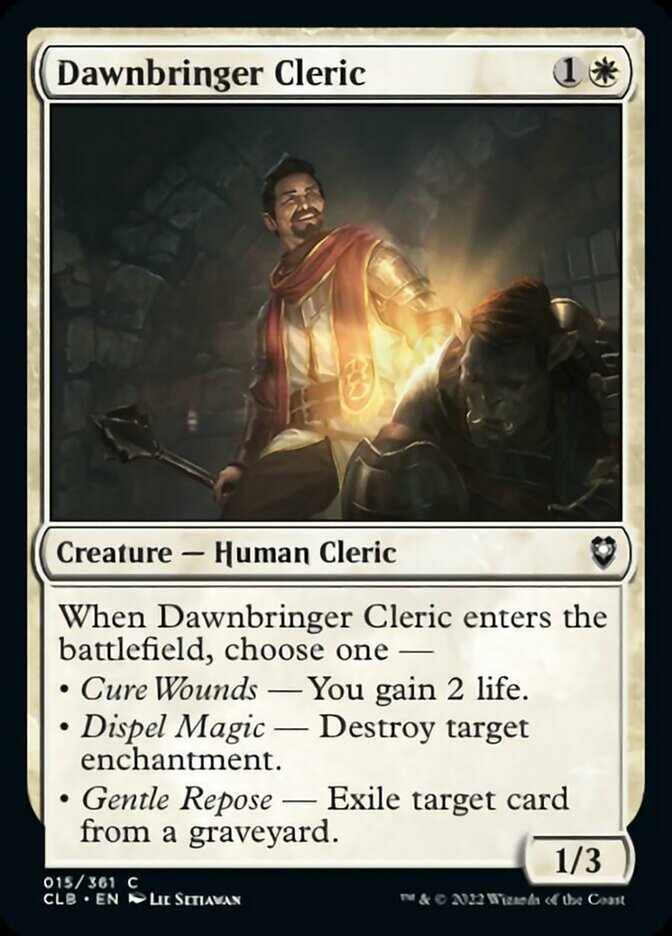Dawnbringer Cleric [Commander Legends: Battle for Baldur's Gate] MTG Single Magic: The Gathering    | Red Claw Gaming