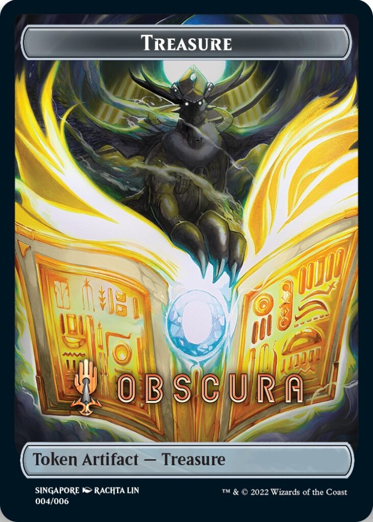 Treasure Token (Obscura) (Southeast Asia Artists) [Streets of New Capenna Tokens] MTG Single Magic: The Gathering    | Red Claw Gaming