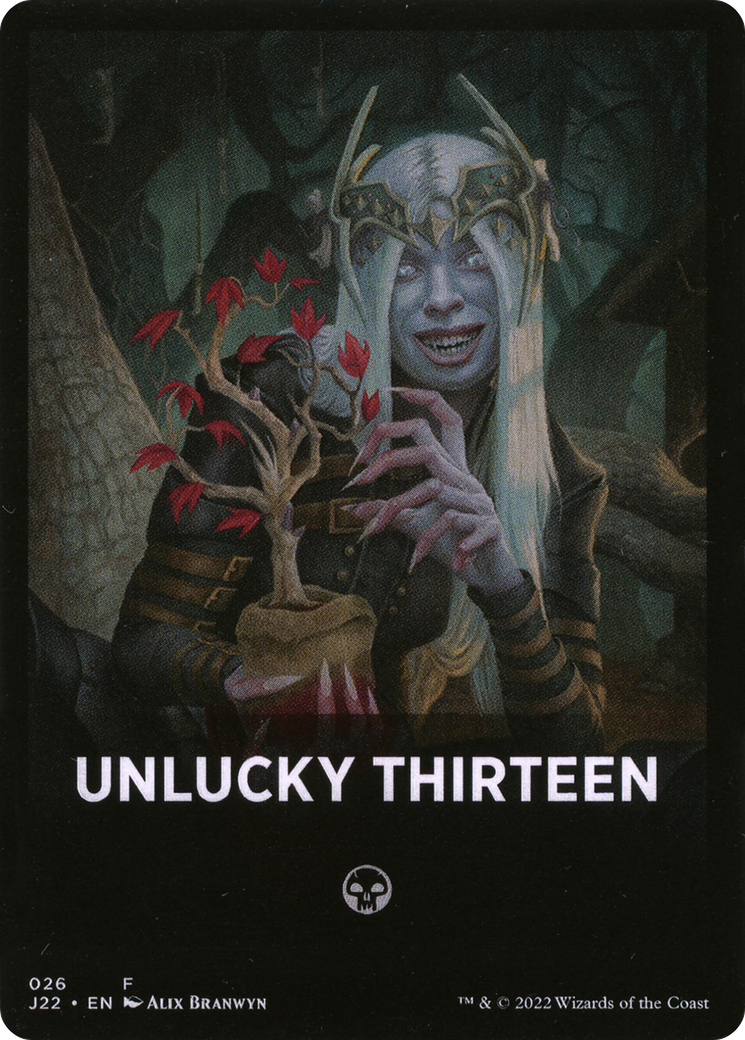 Unlucky Thirteen Theme Card [Jumpstart 2022 Front Cards] MTG Single Magic: The Gathering    | Red Claw Gaming