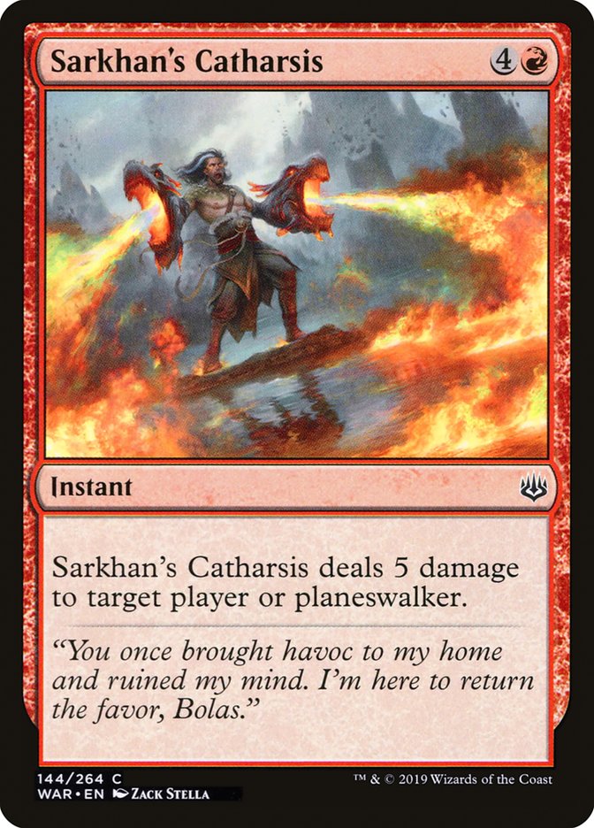 Sarkhan's Catharsis [War of the Spark] MTG Single Magic: The Gathering    | Red Claw Gaming