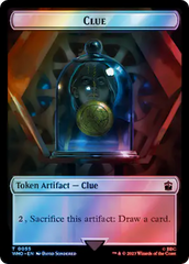 Alien Angel // Clue (0055) Double-Sided Token (Surge Foil) [Doctor Who Tokens] MTG Single Magic: The Gathering    | Red Claw Gaming