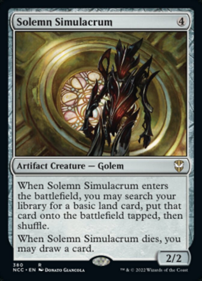 Solemn Simulacrum [Streets of New Capenna Commander] MTG Single Magic: The Gathering    | Red Claw Gaming