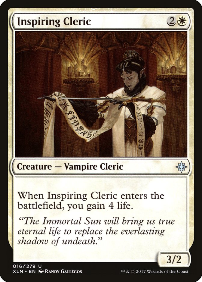 Inspiring Cleric [Ixalan] MTG Single Magic: The Gathering    | Red Claw Gaming