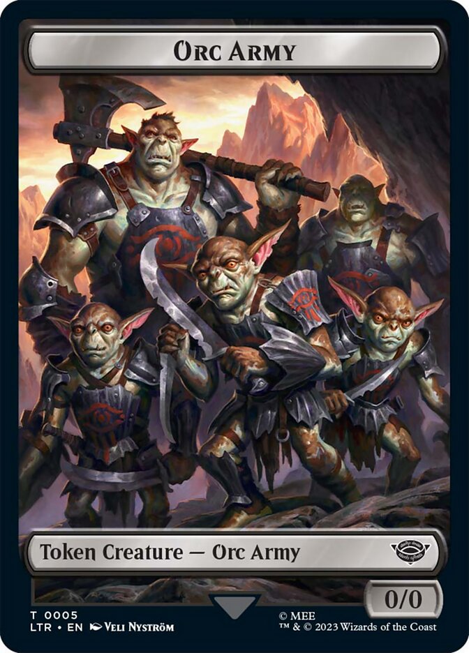 Orc Army Token (05) [The Lord of the Rings: Tales of Middle-Earth Tokens] MTG Single Magic: The Gathering    | Red Claw Gaming