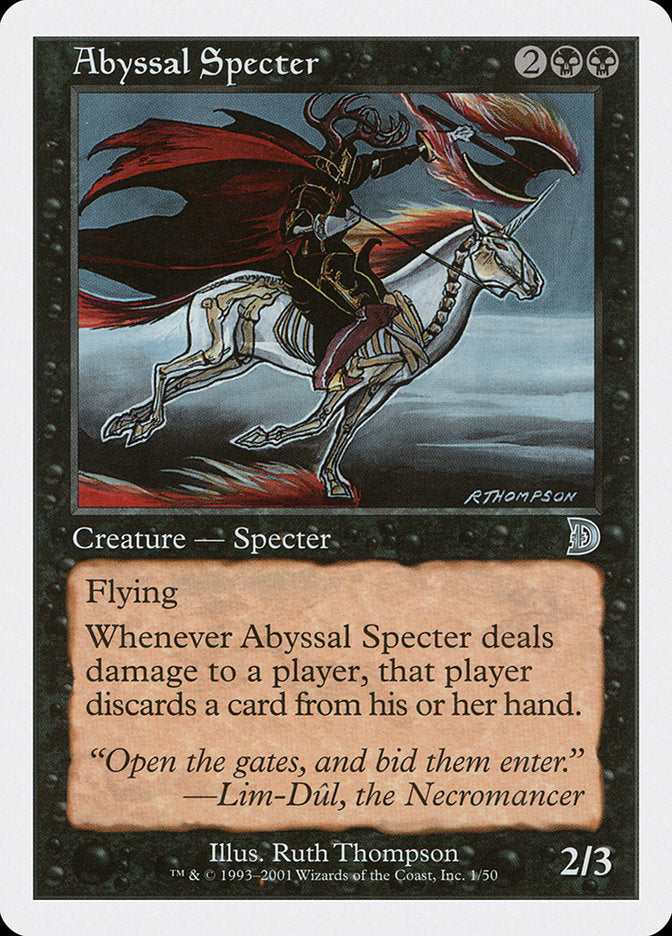 Abyssal Specter [Deckmasters] MTG Single Magic: The Gathering    | Red Claw Gaming
