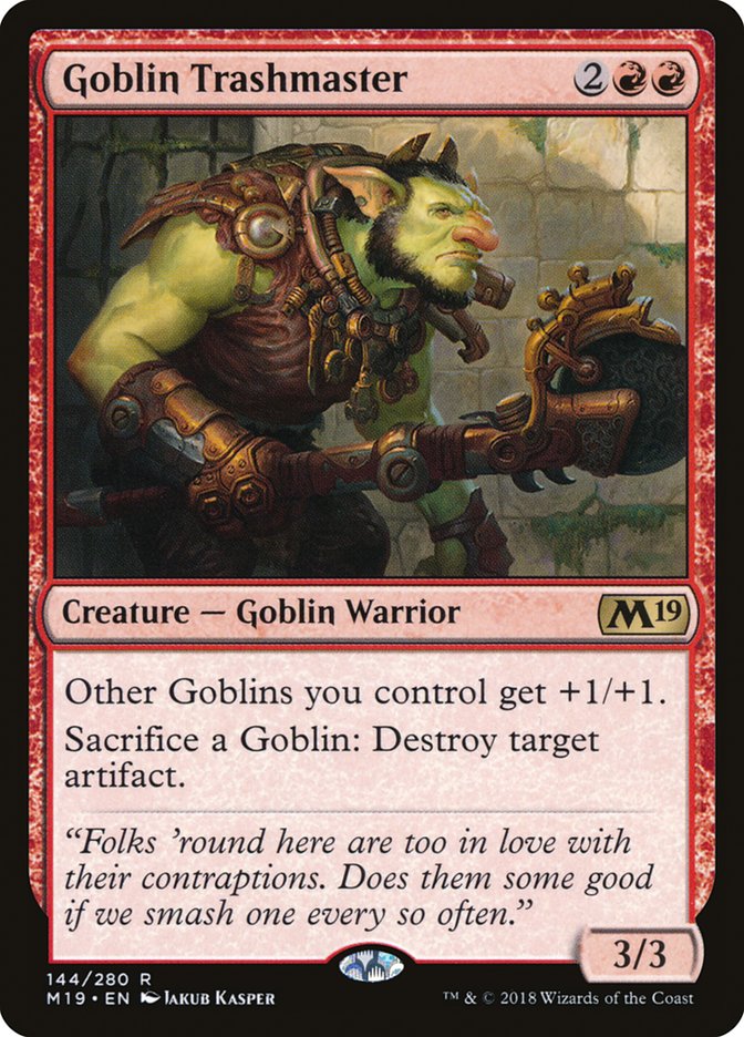 Goblin Trashmaster [Core Set 2019] MTG Single Magic: The Gathering    | Red Claw Gaming