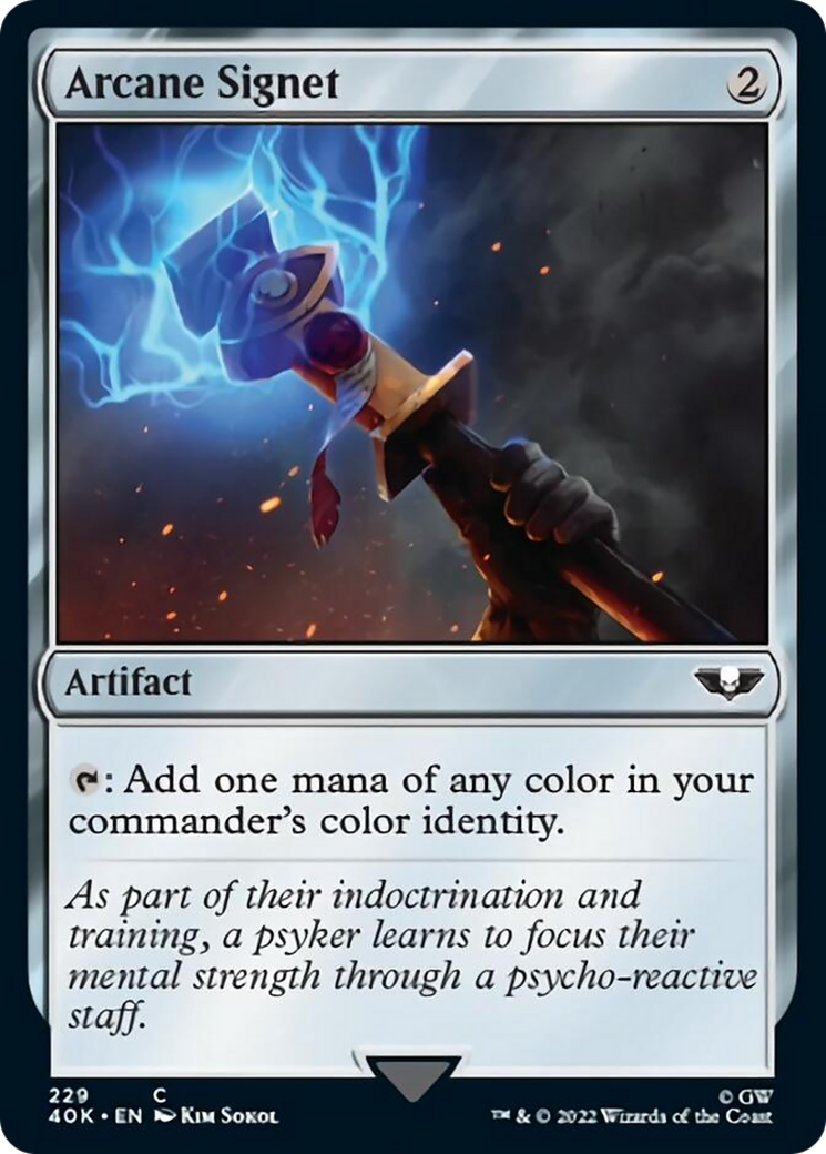 Arcane Signet (229) (Surge Foil) [Warhammer 40,000] MTG Single Magic: The Gathering    | Red Claw Gaming