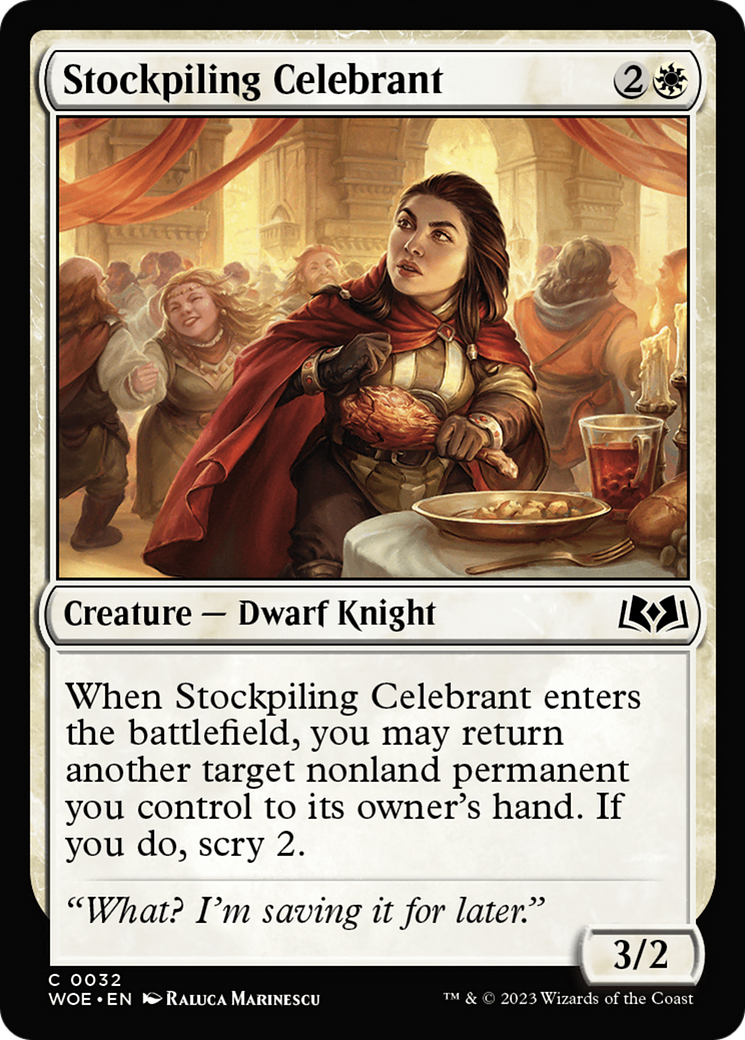 Stockpiling Celebrant [Wilds of Eldraine] MTG Single Magic: The Gathering    | Red Claw Gaming
