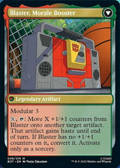 Blaster, Combat DJ // Blaster, Morale Booster [Transformers] MTG Single Magic: The Gathering    | Red Claw Gaming