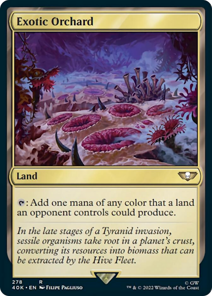 Exotic Orchard (Surge Foil) [Warhammer 40,000] MTG Single Magic: The Gathering    | Red Claw Gaming