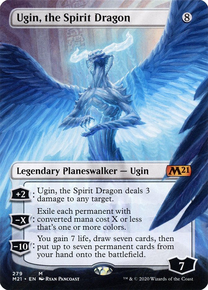 Ugin, the Spirit Dragon (279) (Borderless) [Core Set 2021] MTG Single Magic: The Gathering    | Red Claw Gaming