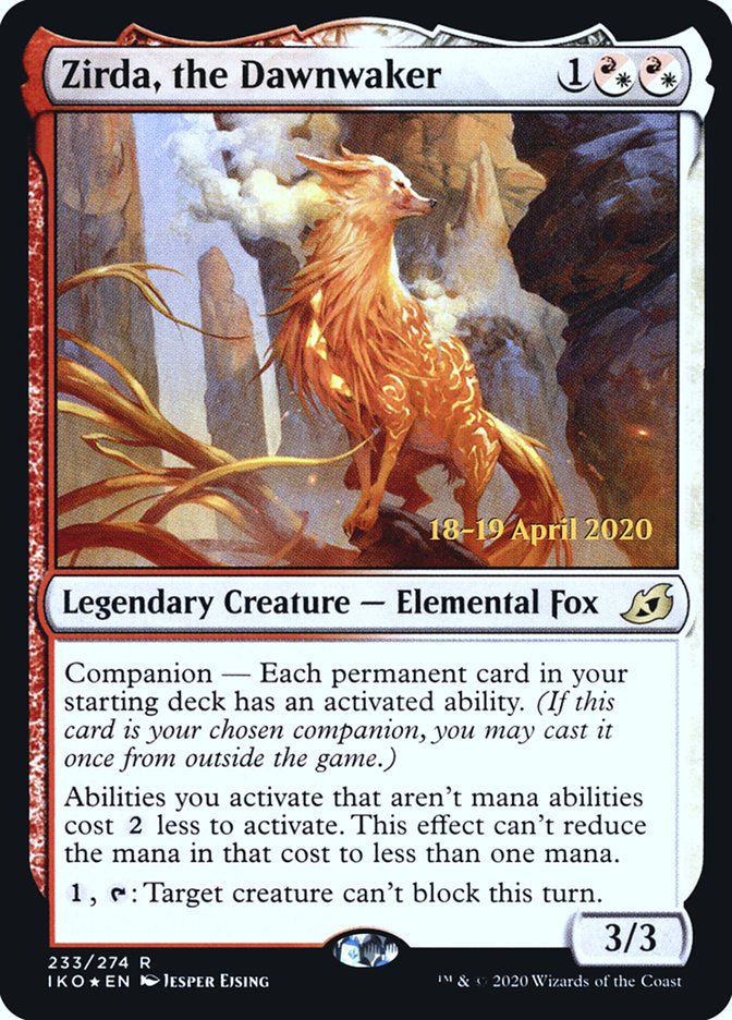 Zirda, the Dawnwaker [Ikoria: Lair of Behemoths Prerelease Promos] MTG Single Magic: The Gathering    | Red Claw Gaming