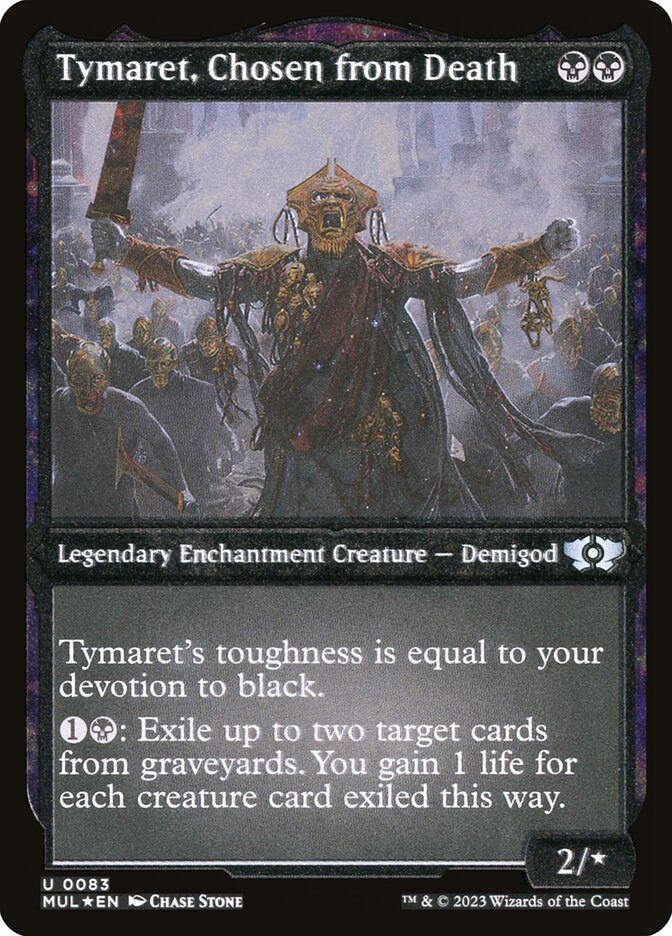 Tymaret, Chosen from Death (Foil Etched) [Multiverse Legends] MTG Single Magic: The Gathering    | Red Claw Gaming