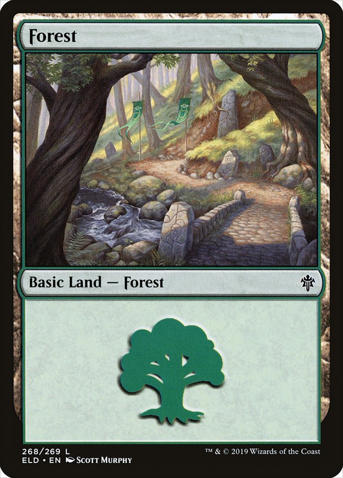 Forest (268) [Throne of Eldraine] MTG Single Magic: The Gathering    | Red Claw Gaming