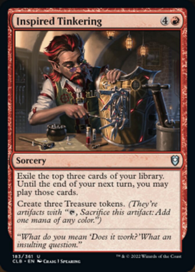 Inspired Tinkering [Commander Legends: Battle for Baldur's Gate] MTG Single Magic: The Gathering    | Red Claw Gaming