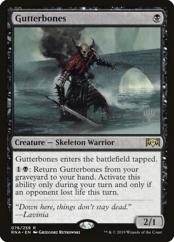 Gutterbones (Promo Pack) [Ravnica Allegiance Promos] MTG Single Magic: The Gathering    | Red Claw Gaming