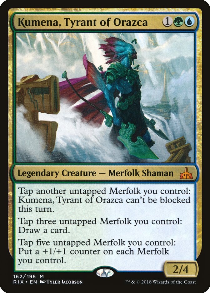 Kumena, Tyrant of Orazca [Rivals of Ixalan] MTG Single Magic: The Gathering    | Red Claw Gaming
