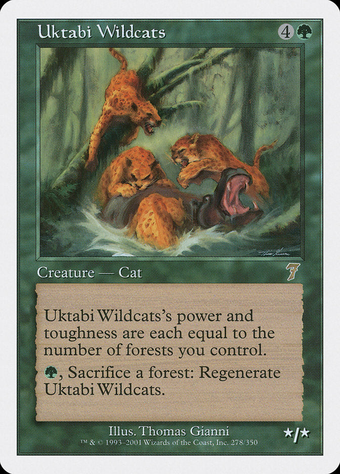 Uktabi Wildcats [Seventh Edition] MTG Single Magic: The Gathering    | Red Claw Gaming