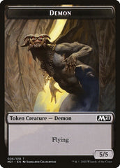 Bird // Demon Double-Sided Token [Core Set 2021 Tokens] MTG Single Magic: The Gathering    | Red Claw Gaming