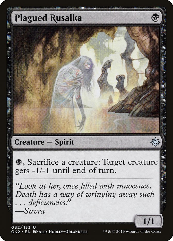 Plagued Rusalka [Ravnica Allegiance Guild Kit] MTG Single Magic: The Gathering    | Red Claw Gaming