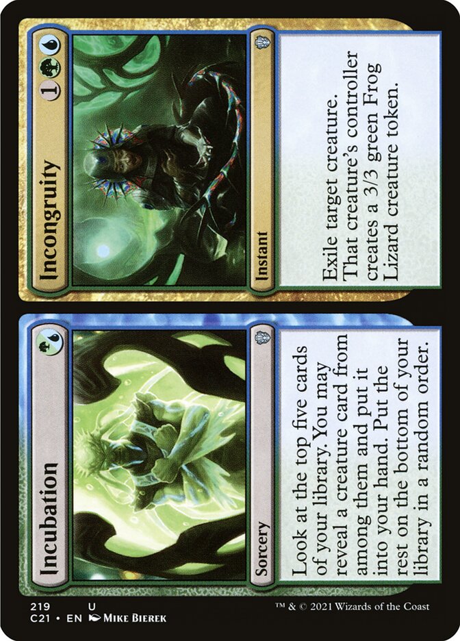 Incubation // Incongruity [Commander 2021] MTG Single Magic: The Gathering    | Red Claw Gaming