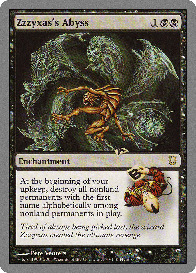 Zzzyxas's Abyss [Unhinged] MTG Single Magic: The Gathering    | Red Claw Gaming