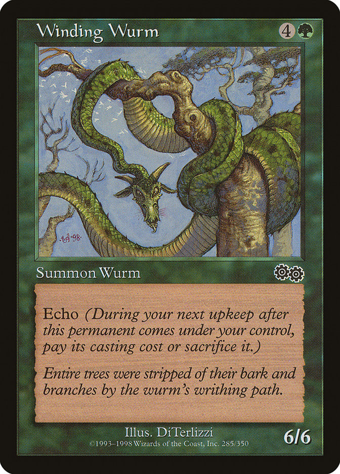 Winding Wurm [Urza's Saga] MTG Single Magic: The Gathering    | Red Claw Gaming