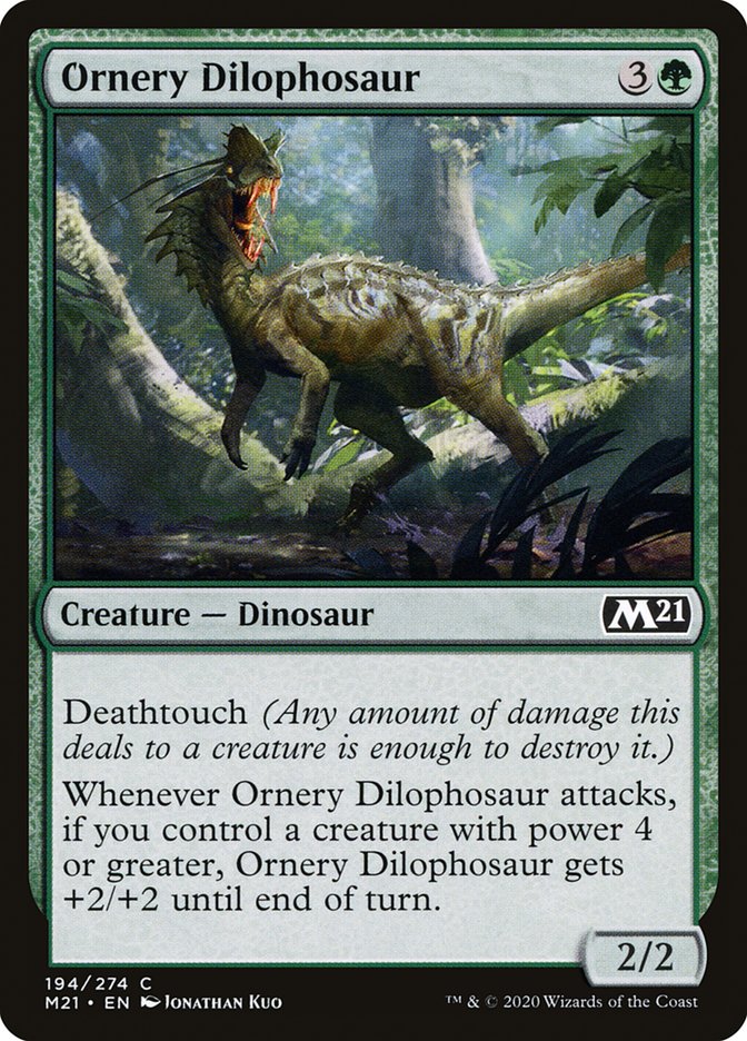 Ornery Dilophosaur [Core Set 2021] MTG Single Magic: The Gathering    | Red Claw Gaming