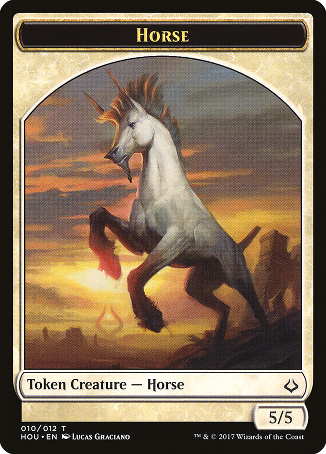 Adorned Pouncer // Horse Double-Sided Token [Hour of Devastation Tokens] MTG Single Magic: The Gathering    | Red Claw Gaming