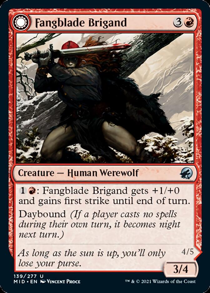 Fangblade Brigand // Fangblade Eviscerator [Innistrad: Midnight Hunt] MTG Single Magic: The Gathering    | Red Claw Gaming