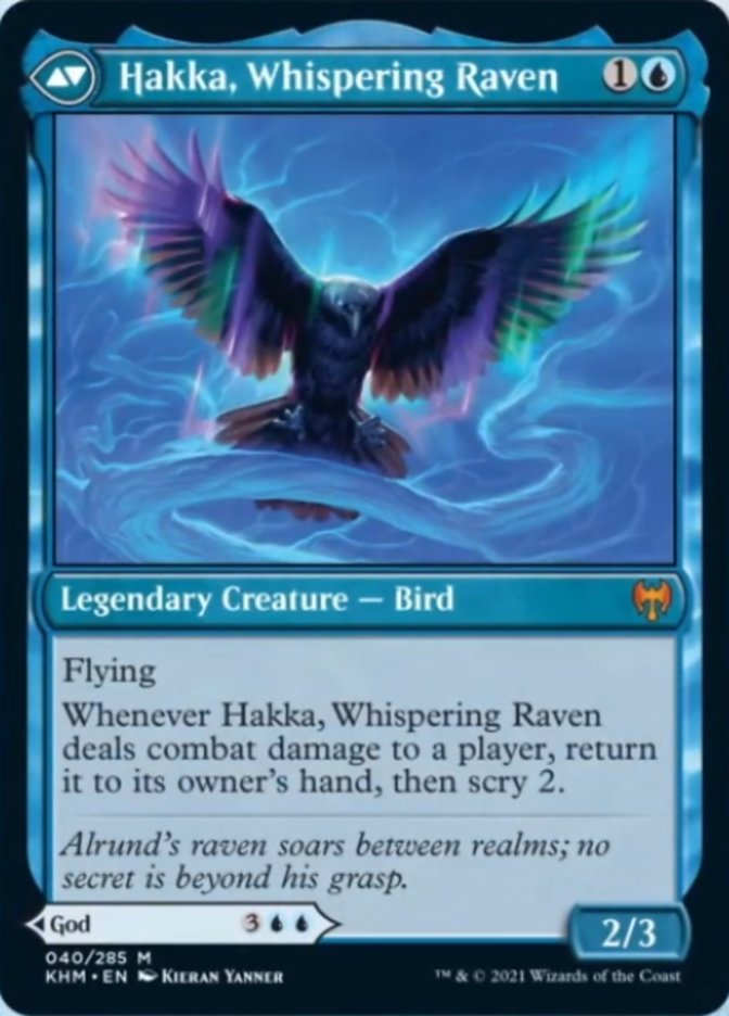 Alrund, God of the Cosmos // Hakka, Whispering Raven [Kaldheim] MTG Single Magic: The Gathering    | Red Claw Gaming