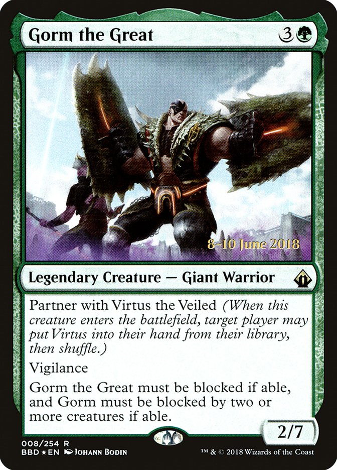 Gorm the Great [Battlebond Prerelease Promos] MTG Single Magic: The Gathering    | Red Claw Gaming