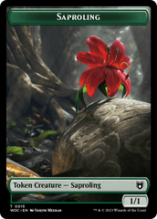 Faerie // Saproling Double-Sided Token [Wilds of Eldraine Commander Tokens] MTG Single Magic: The Gathering    | Red Claw Gaming