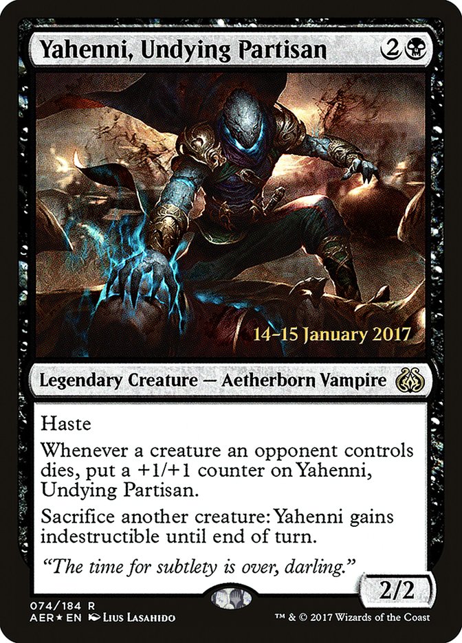 Yahenni, Undying Partisan [Aether Revolt Prerelease Promos] MTG Single Magic: The Gathering    | Red Claw Gaming